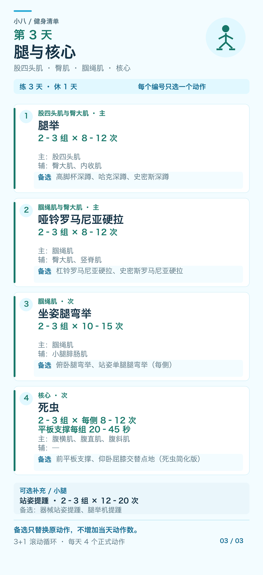 第三天:腿与核心